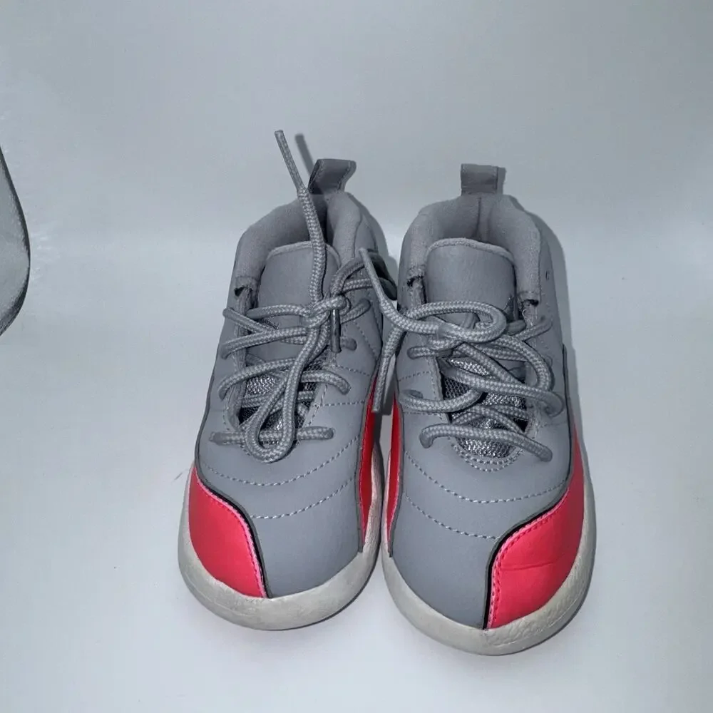 Air Jordan 12 Retro Racer Pink Wolf Grey Toddler 9C 819666-060 Shoes